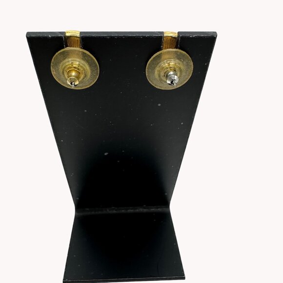 Womens Post Oval Earrings Jewelry Faux White Pearl Bead Gold Tone Costume Fashio - Picture 6 of 7